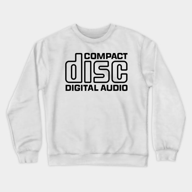 Compact Disc Digital Audio Logo CD Collector Gift Cool Retro Vintage 80s 90s Aesthetic Audiophile Meme Crewneck Sweatshirt by Popular Objects™